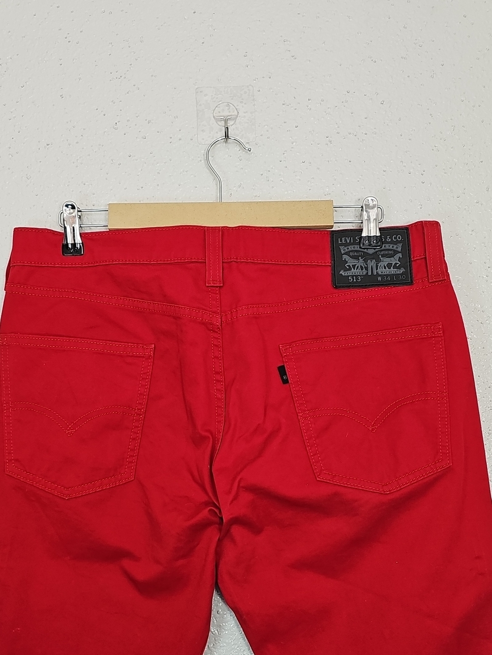 Levi's Red Men’s Jeans - Classic 5-Pocket Style. - Picture 2 of 8